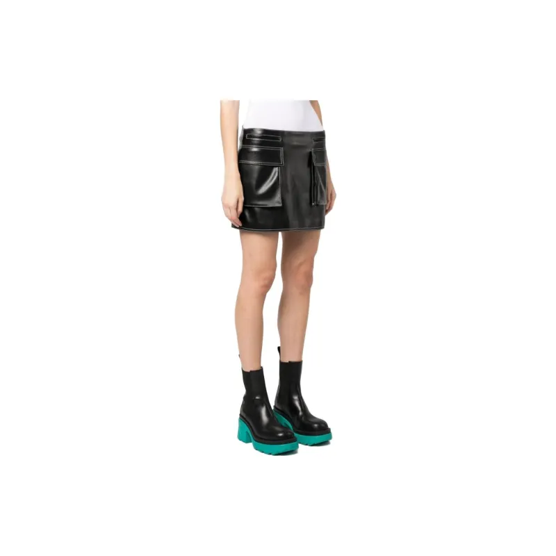 PHILOSOPHY DI LORENZO SERAFINI Faux-leather Mini Skirt-3