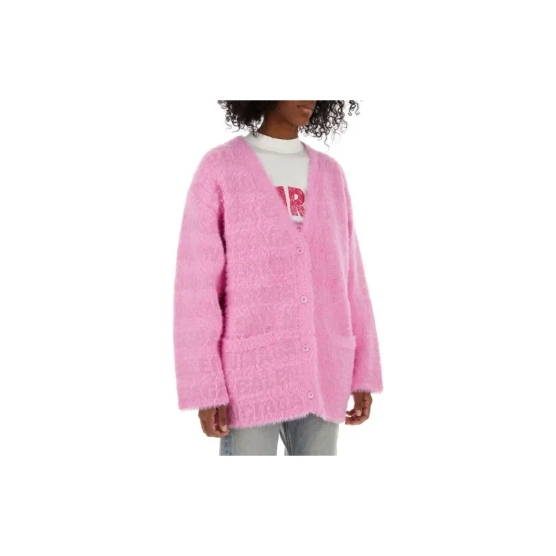 Balenciaga Furry Cardigan 'Pink'-3