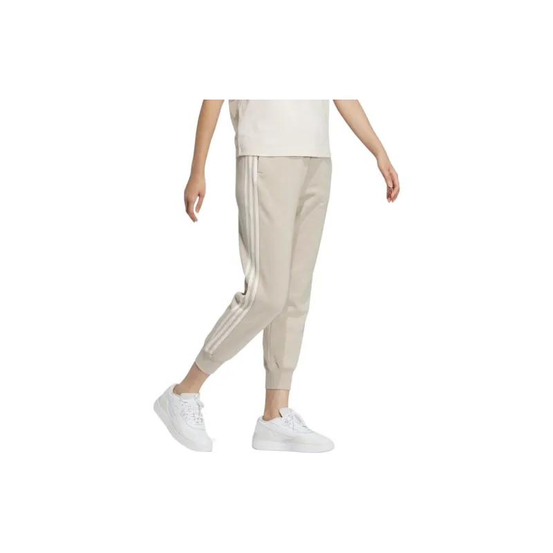 Adidas Knitted Sports Pants Women's Beige-3