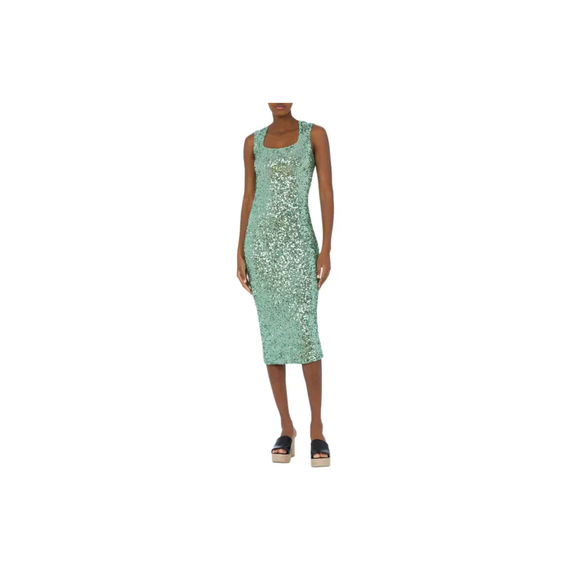MOSCHINO Cut-out Sequined Midi Dress-1