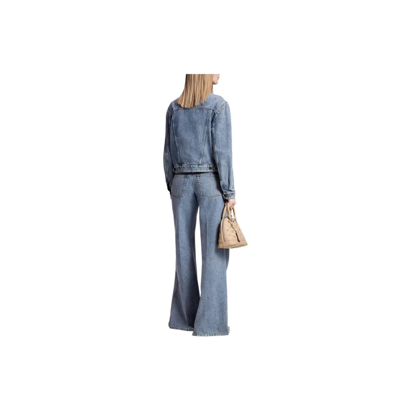 LOUIS VUITTON VeLOUIS VUITTONet Accent Denim Jacket-2
