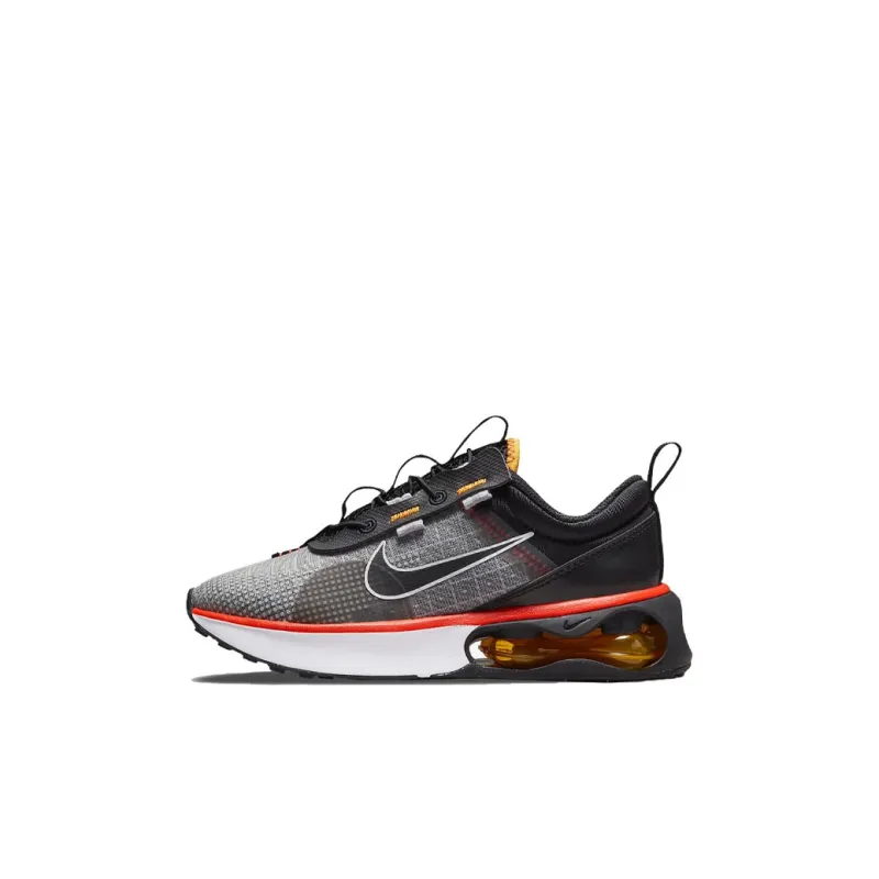 Nike Air Max 2021 Slip-Resistant Cushioning Wear-Resistant Running Shoes Gray Red Children Aged 3-7 Years Old-0