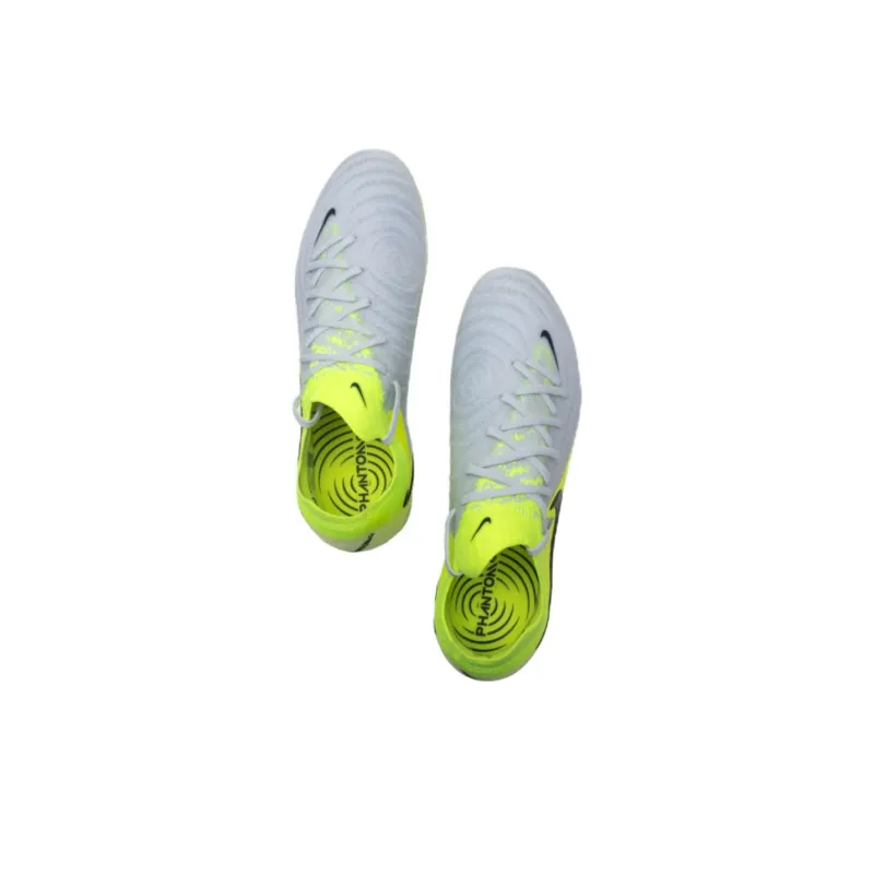 Nike Phantom GX 2 Elite AG Rubber Short Studs Artificial Ground Soccer Shoes Men's Gray Yellow-1