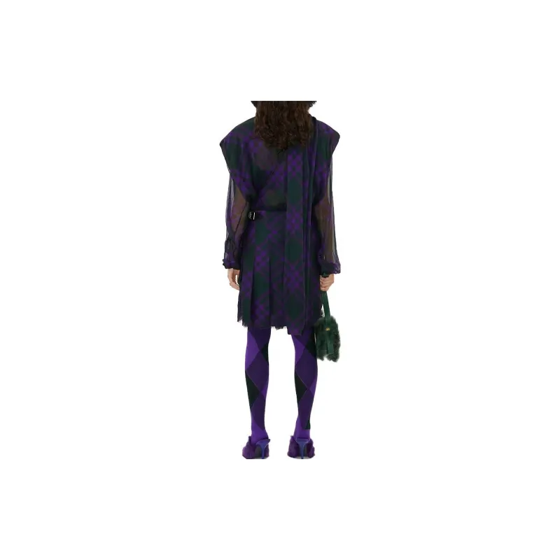 Burberry Vintage Check Frayed Edge Skirt-2