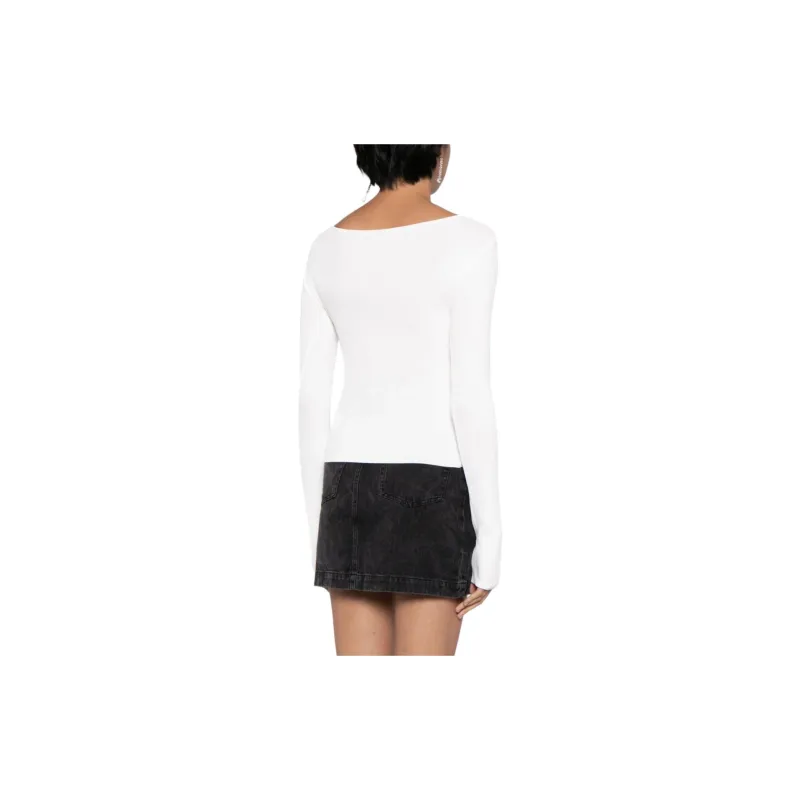 LOW CLASSIC Boat neck Ribbed Jumper-2