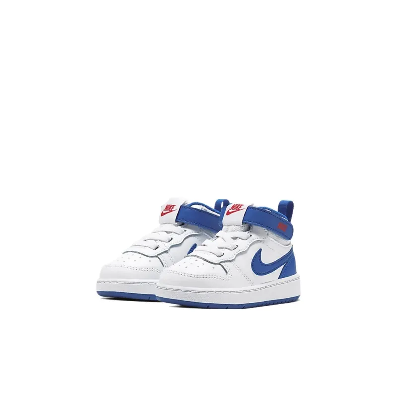 Nike Mid 2 High Top Skateboard Shoes White Blue Infant And Toddler-2