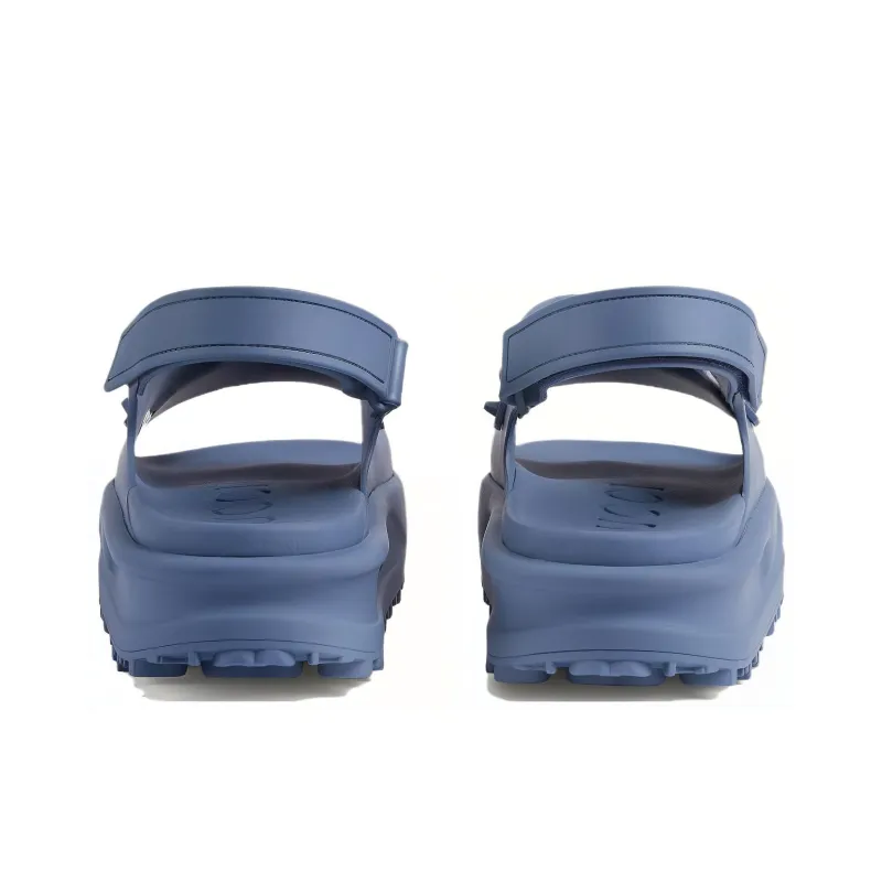 GUCCI Horsebit Flatform Sandal 'Blue'-4