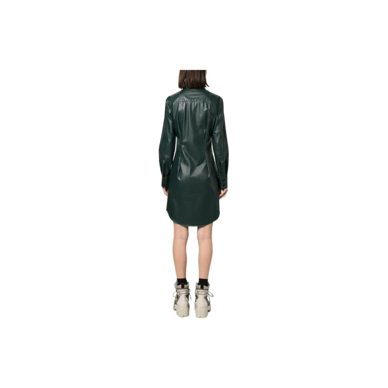 MM6 Maison Margiela Faux leather Shirt Dress-2