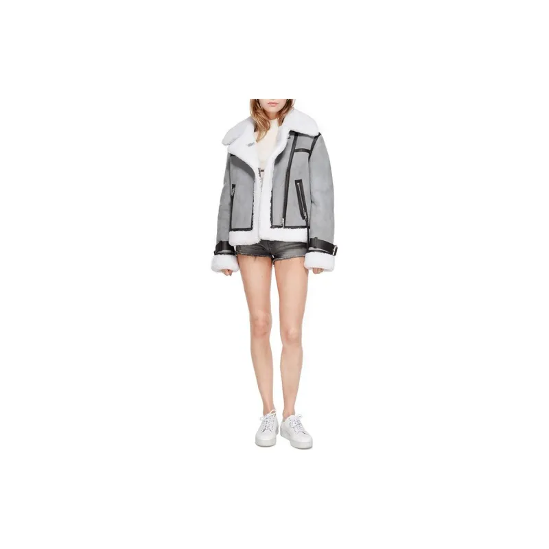 ALLSAINTS Jackets Coats Women's Blue Gray Searling Duckegg-2
