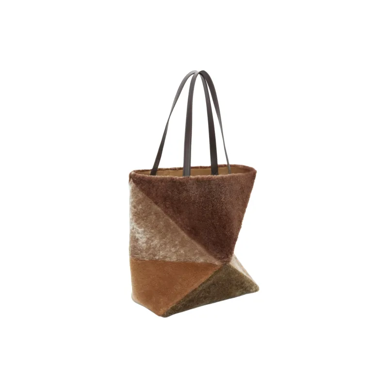 LOEWE Shearling Tote Bag, Shopping Bag, Handbag Large Size Women's Multicolor-1
