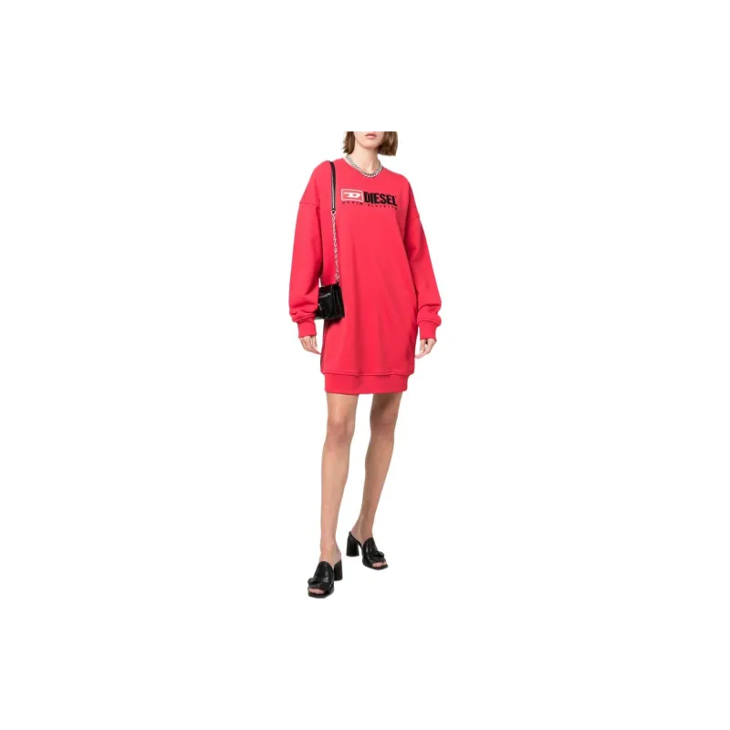 DIESEL Long-Sleeved Dresses Women's Red-1