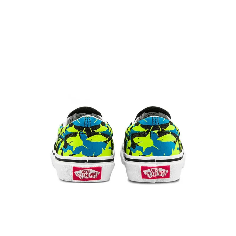 Vans Slip-on Wear-Resistant Low-Top Kids' Skateboarding Shoes Green Blue Black Children Aged 3-7 Years Old-3