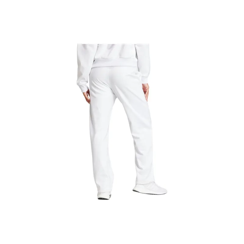 Adidas Embossed Monogram Fleece Pants Knitted Sports Pants Women's White-2