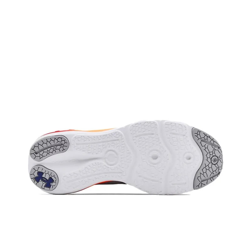 Under Armour Charged Vantage GS Low Top Kids' Running Shoes Gray Orange Red Teenagers-4