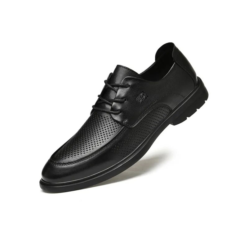 Mulinsen Men's Casual Shoes Men Low Top Black/Black Cut Out-10