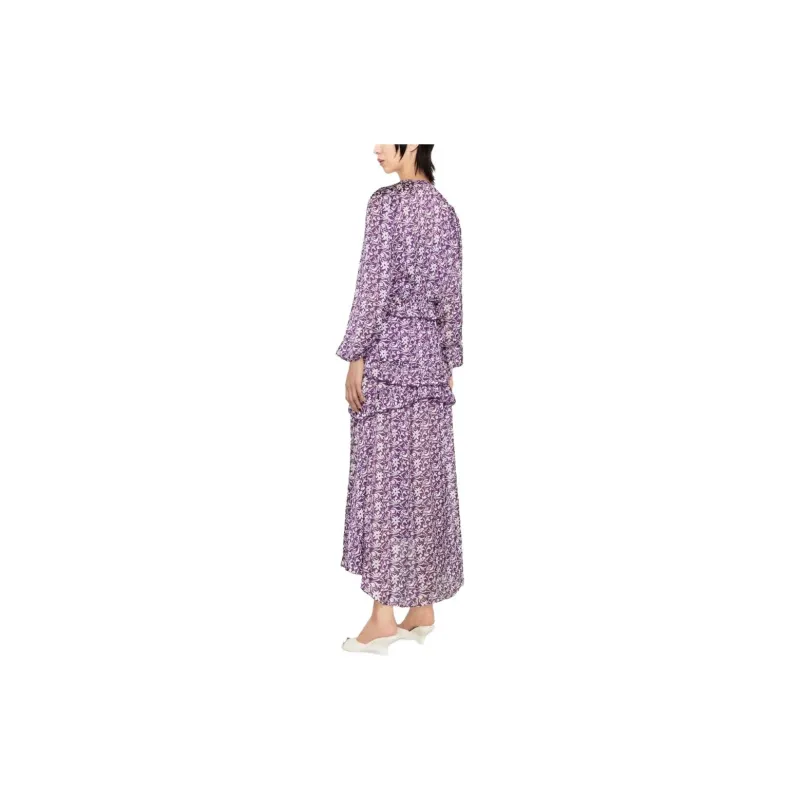 Maje Long-Sleeved Dresses Women's Purple-2