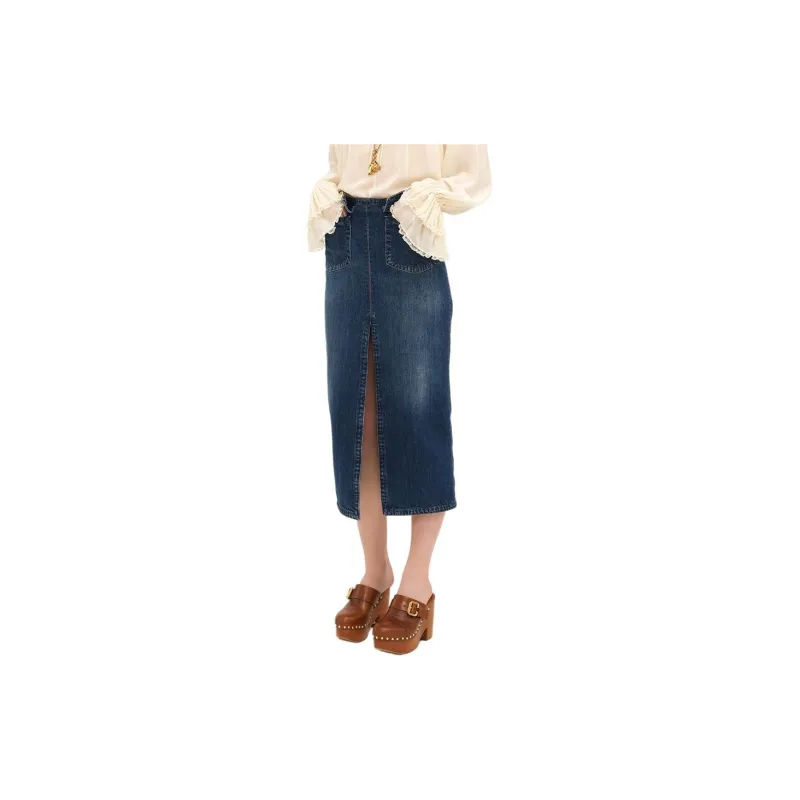 Chloé Denim Midi Skirt-2