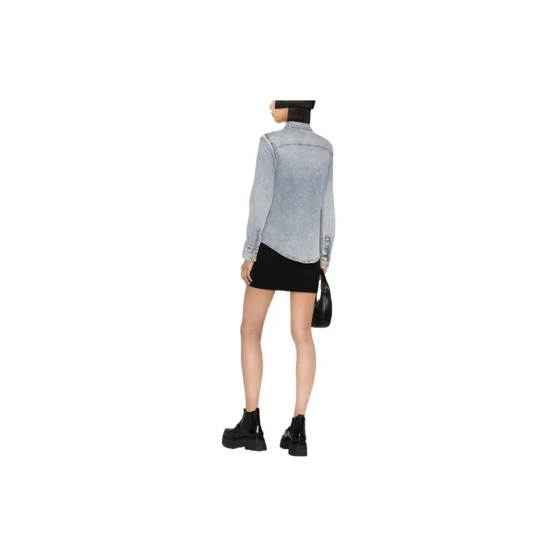 BALMAIN Denim Jackets Women's Blue-2