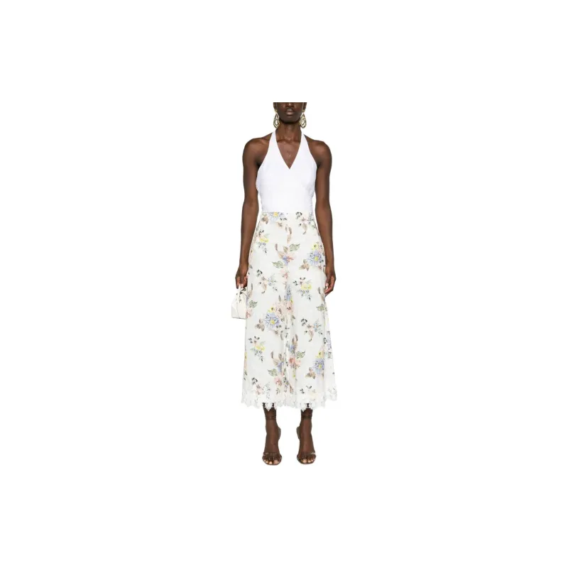 Zimmermann Applique Floral-print Culottes-2