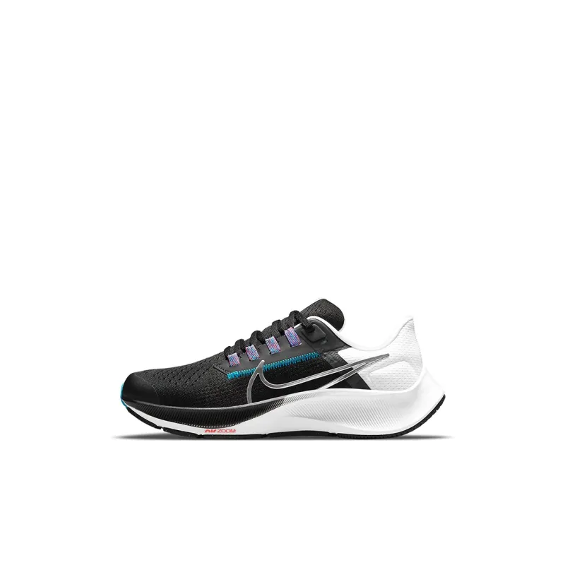 Nike Air Pegasus 38 Black Metallic Silver GS-0