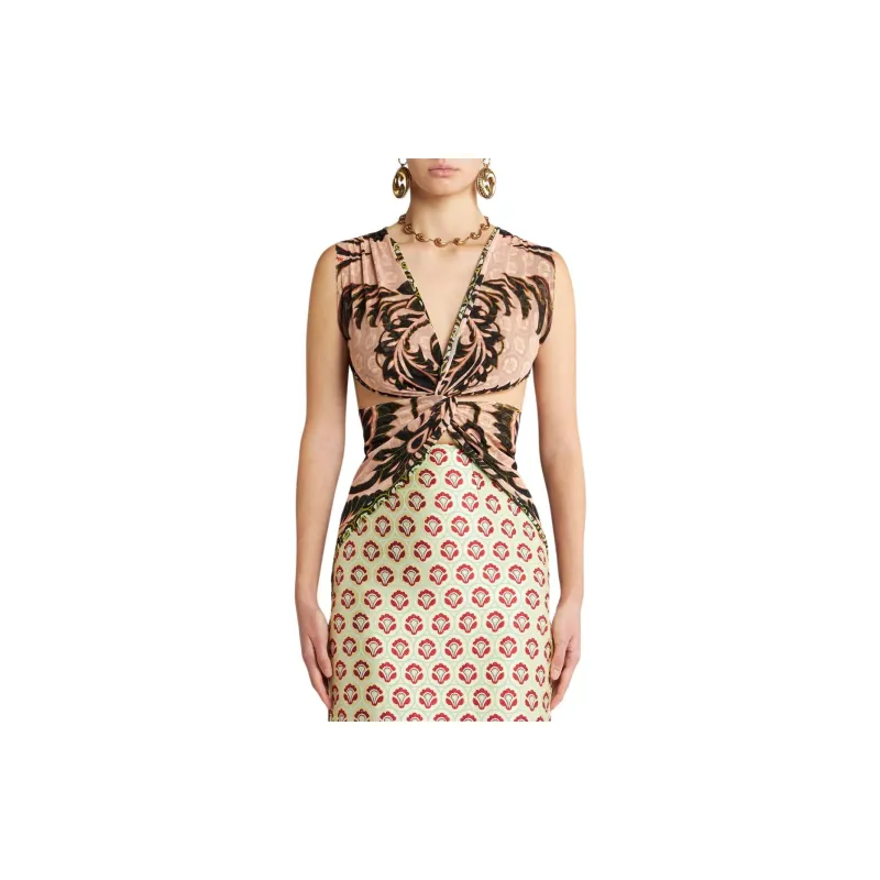 ETRO Floral Printed V Neck Sleeveless Top-3