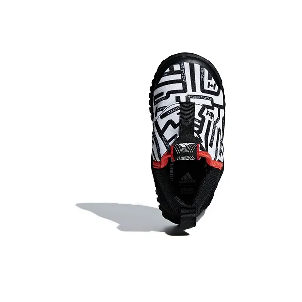 Adidas Rapida Slip Resistant Low Top Toddler Shoes Black White Red Infant And Toddler-4