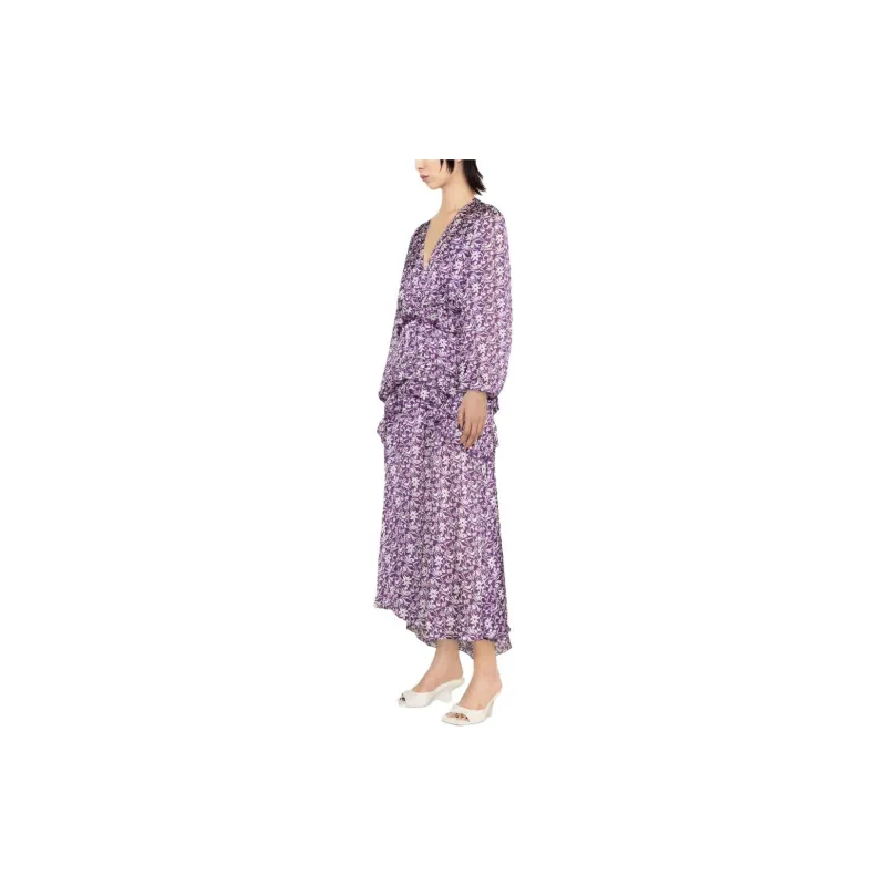 Maje Long-Sleeved Dresses Women's Purple-3