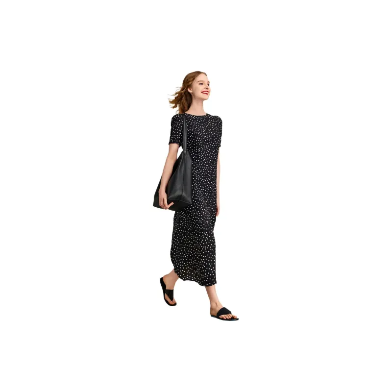 HAVVA Short Sleeved Dresses Women's Polka Dot-5