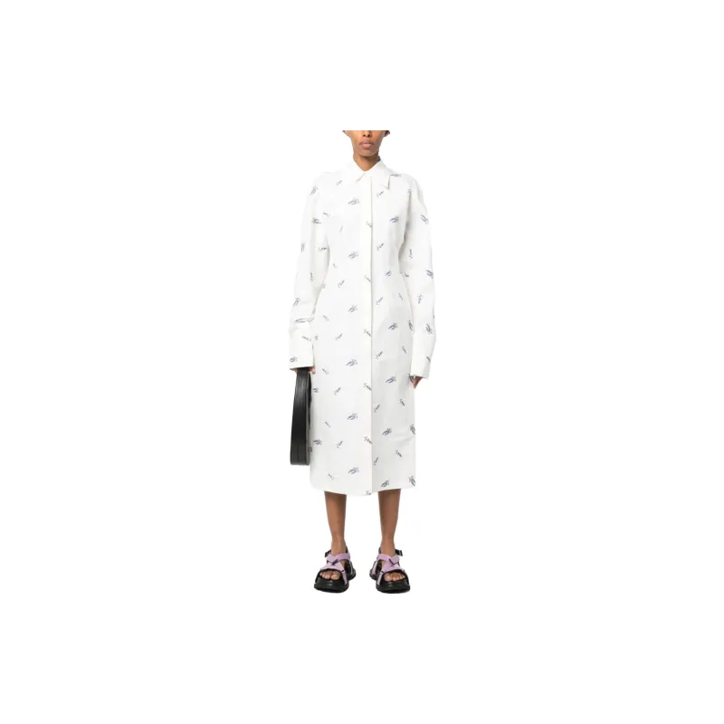 SportMax All Over Patterned Long Sleeved Dress-1