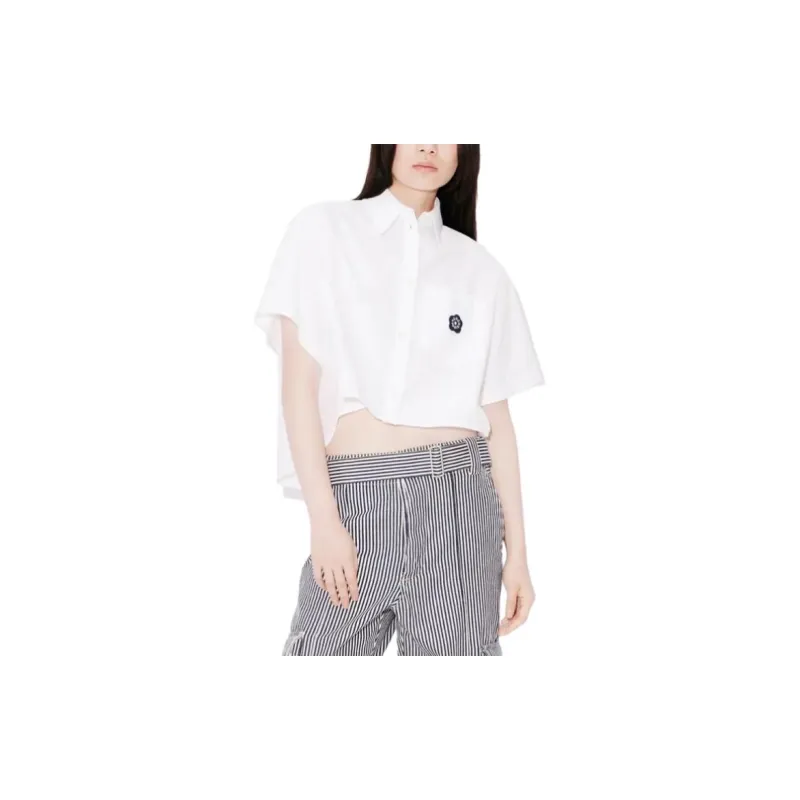 KENZO Logo Patch Cropped Shirt-3