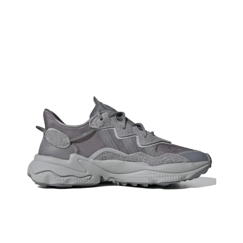 Adidas Originals J Cushioning, Wear Resistant Low Top Kids Lifestyle Shoes Dark Gray Teenagers-1