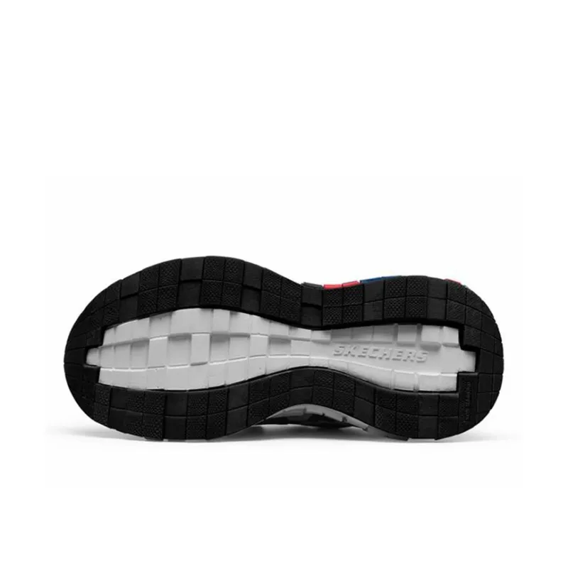 Skechers Mega-Craft Cushioning Anti-Slip And Wear-Resistant Kids Lifestyle Shoes Black Silver Red Teenagers-4