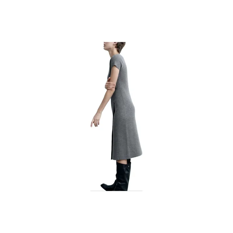 ZARA Short-Sleeved Dresses Women's Gray-3