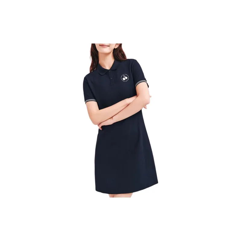 Kirsh x ANTA LIANMINGKUAN SS24 Short Sleeved Dresses Women's Basic Black-1