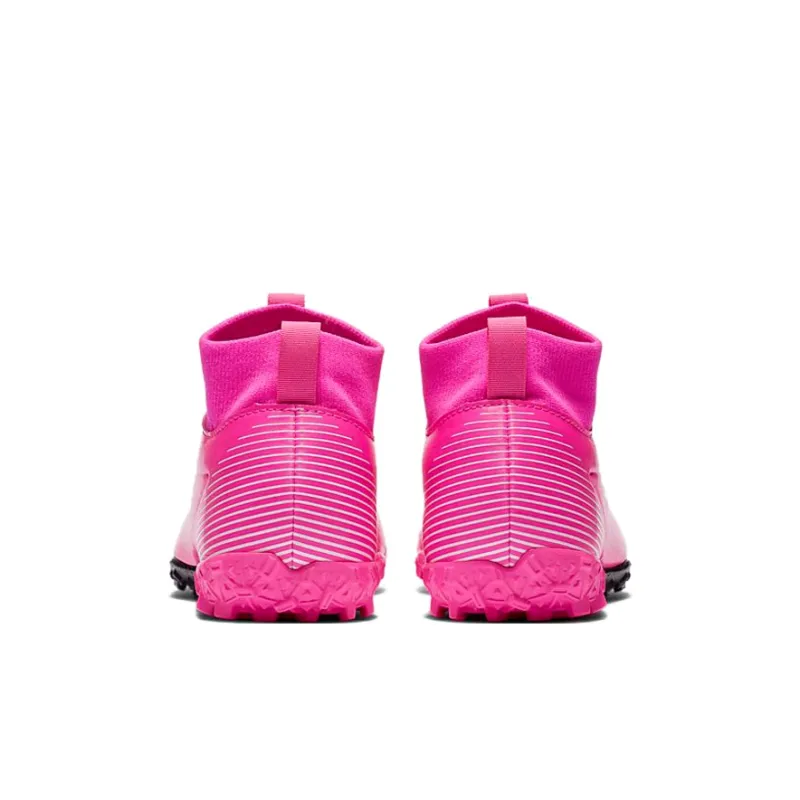 Nike Mercurial Superfly 7 Slip-Resistant Cushioning Wear-Resistant Mid-Top Kids' Soccer Shoes Pink Kids'-4