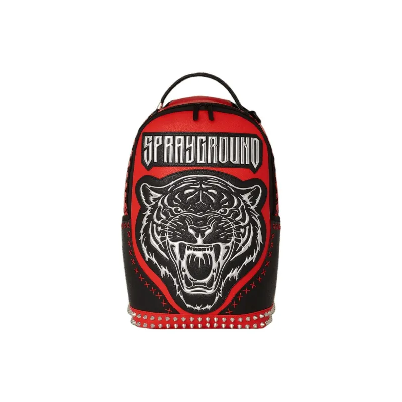 SPRAYGROUND Artificial Leather Backpack Men's Red-0