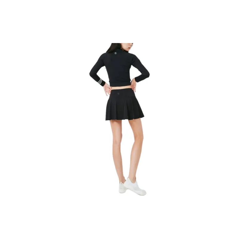 BARREL Resort Half Zip Crop Rashguard-BLACK Sweatshirt Women's Black-4
