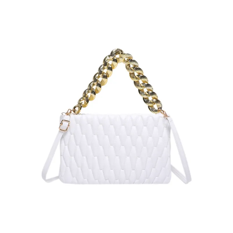 NOMK PU With Synthetic Leather One Shoulder Handbag Women's Black/Red/Brown/White/Gold/Silver-15