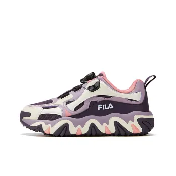 FILA KIDS Slip Resistant Cushioning Wear Resistant Low Top Kids' Running Shoes Purple Teenagers