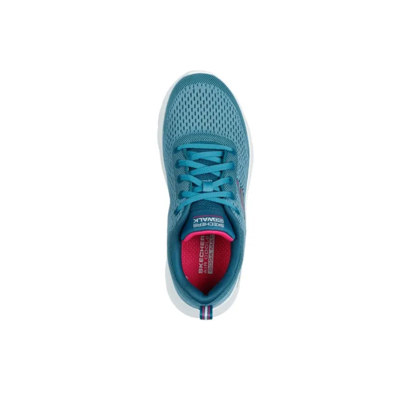 Skechers Go Walk Fle Non slip Support Low Top Training Shoes Women's Cyan-3