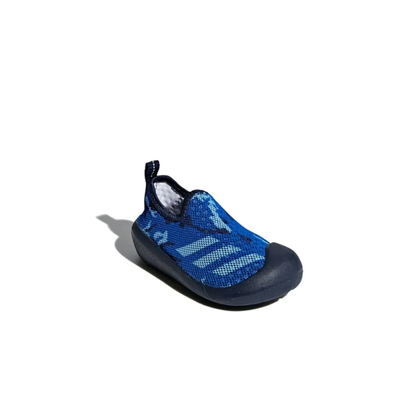 Adidas Slip Resistant Shock Absorbers Low Top Running Shoes Blue Black Infant And Toddler-2