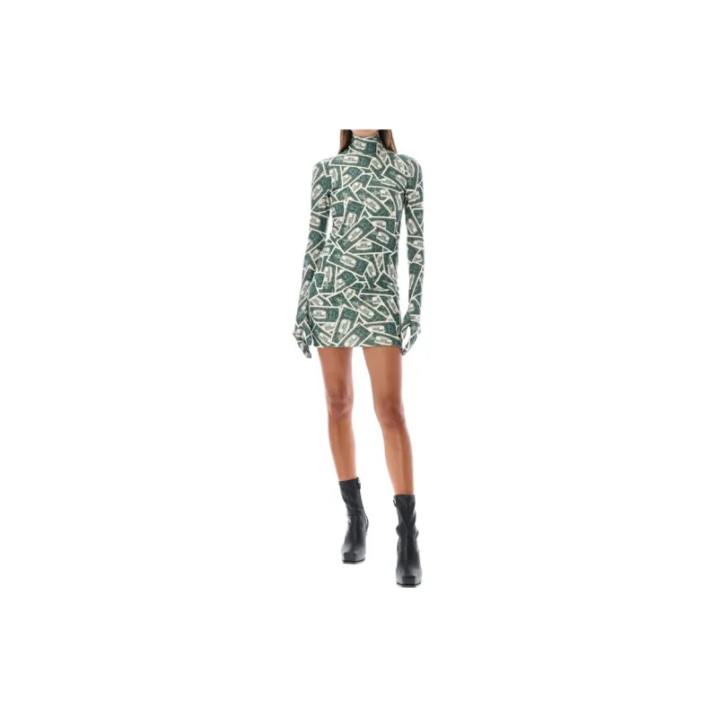 Vetements Long-Sleeved Dresses Women's Green-1