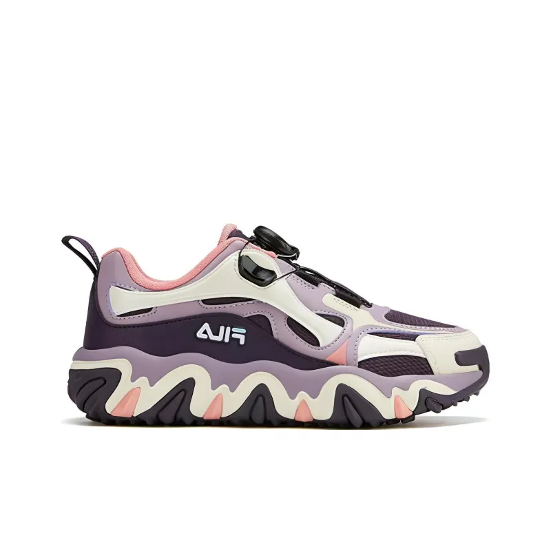 FILA KIDS Slip Resistant Cushioning Wear Resistant Low Top Kids' Running Shoes Purple Teenagers-2
