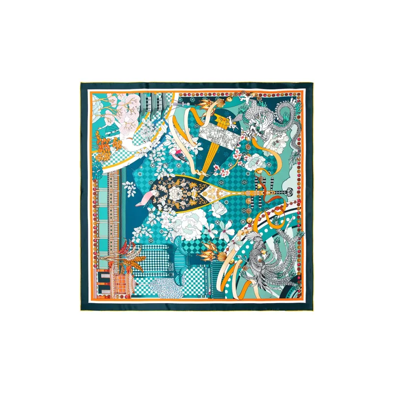 Silk Boundary Silk Scarves Women's-2