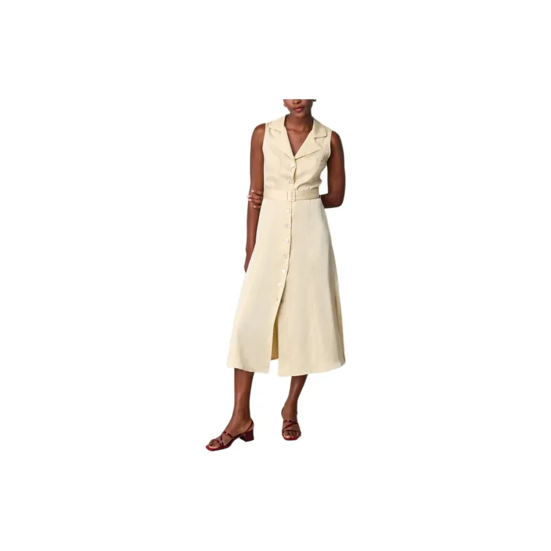 Rouje RAQUEL DRESS Sleeveless Dress Women's Beige-1