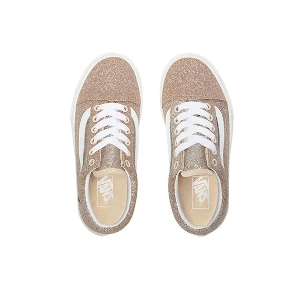 Vans Old Skool Anti Slip Wear Resistant Low Top Skateboard Shoes Rose Gold Children Aged 3 7 Years Old-3