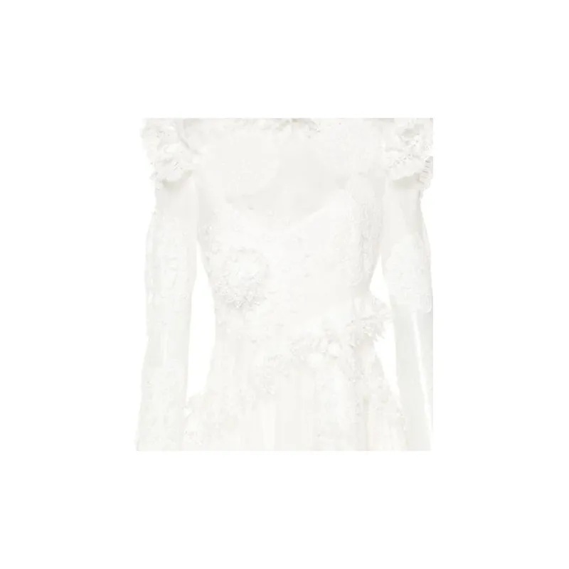 Zimmermann SS24 Long-Sleeved Dresses Women's Ivory White-5