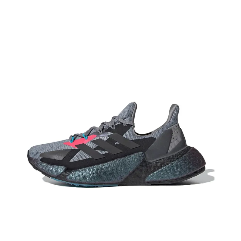 Adidas X9000l4 Anti Slip Wear Resistant Low Top Running Shoes Gray Black Teenagers-0