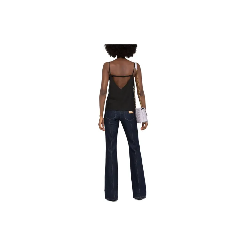 PINKO Sequinned Embellished Vest Top-2