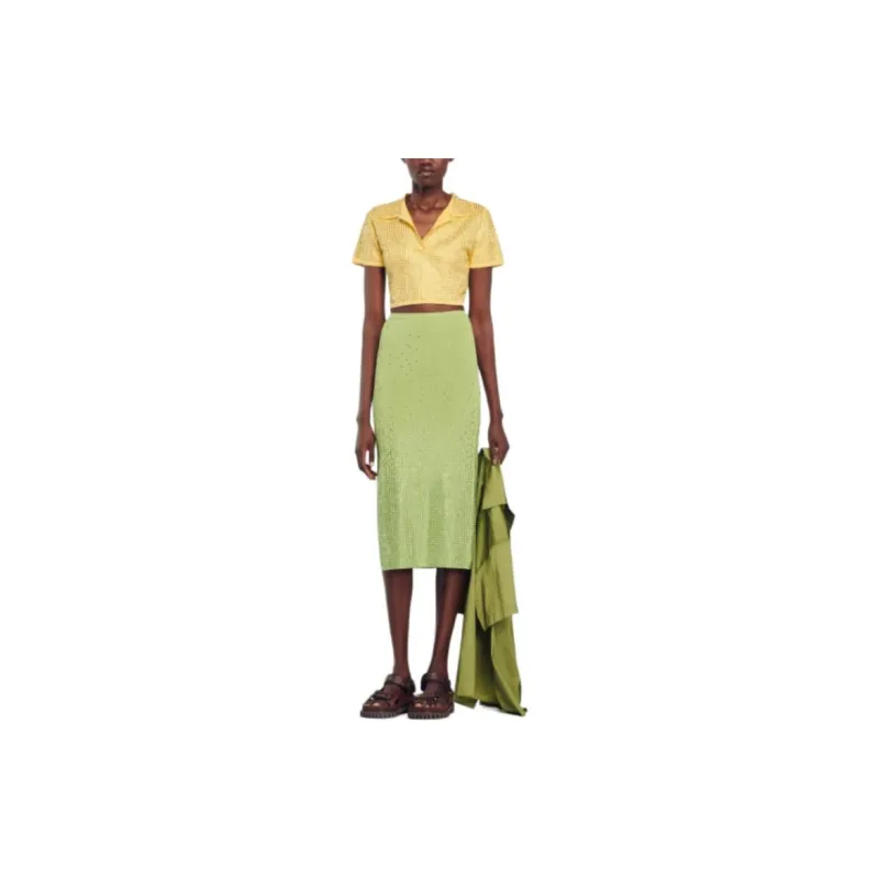 Sandro Regular T Shirt Women's Yellow-2